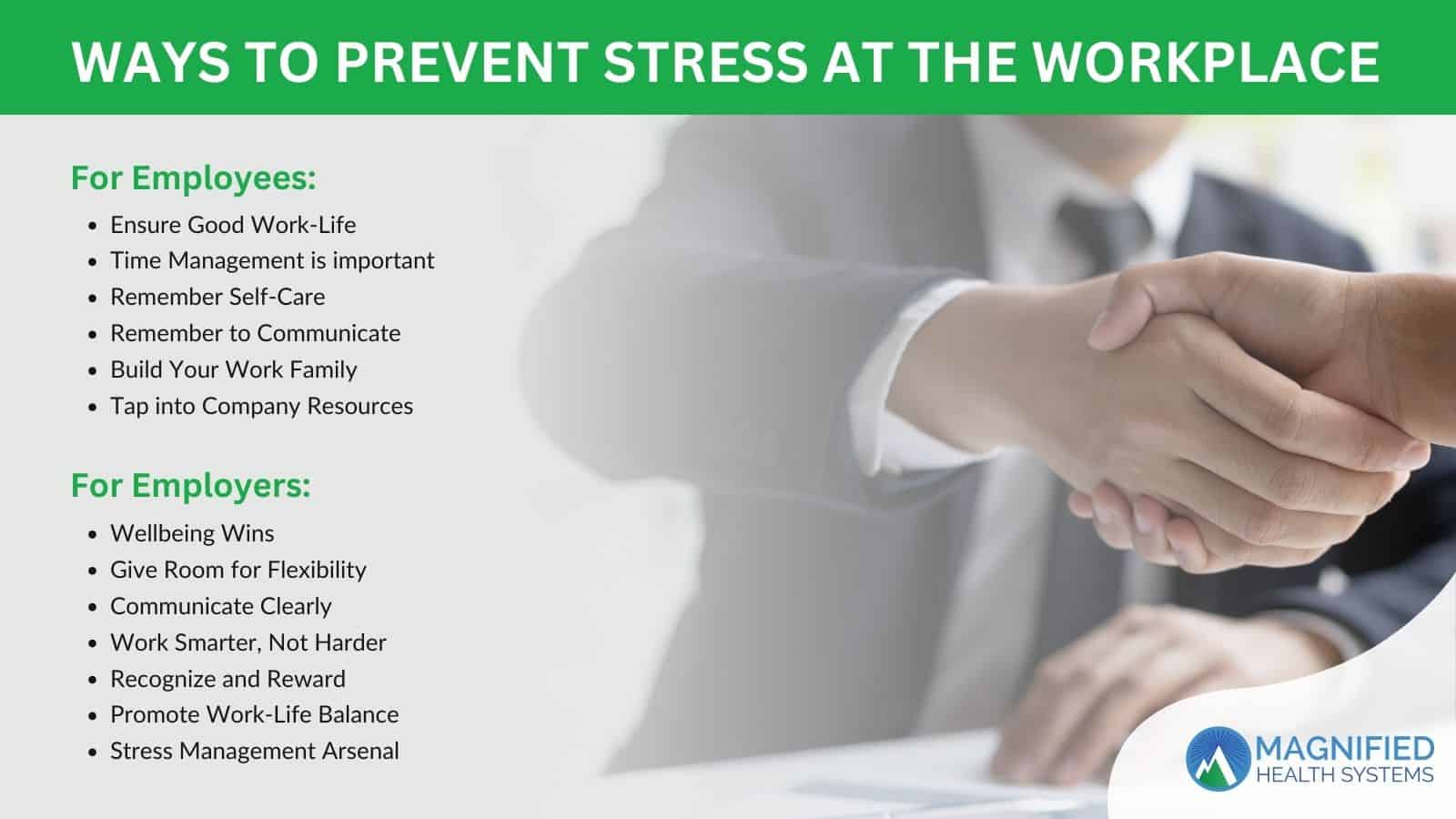 ways to prevent stress at the workplace